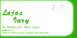 lajos vary business card